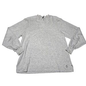 Vintage Munsingwear Henley Sweatshirt Heather‎ Gray USA Made Men's Medium
